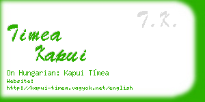 timea kapui business card